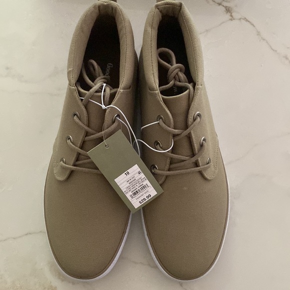 Goodfellow canvas shoes hightops beige size 10 men’s new with tags - Picture 5 of 7